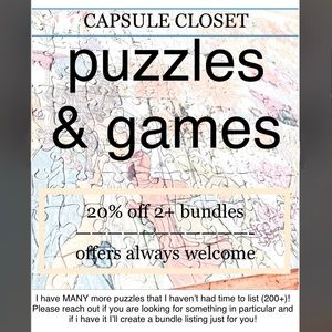 puzzles & games - fun for the whole family!